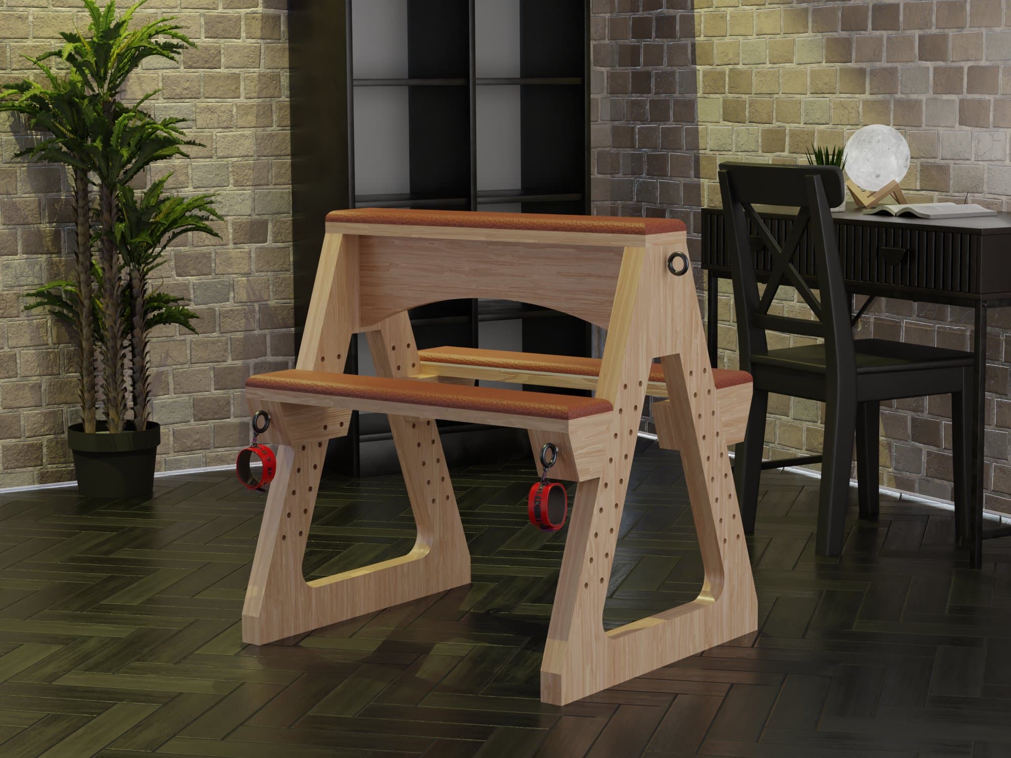 Adjustable BDSM Spanking Bench Plan, DIY Bondage Furniture (PDF) — Liorn